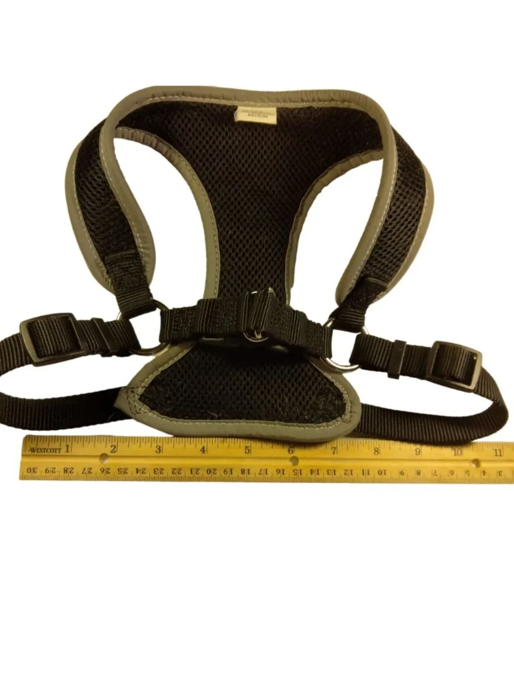 Coastal Black Dog Neck Harness Medium Pet Walker Reflective White Band